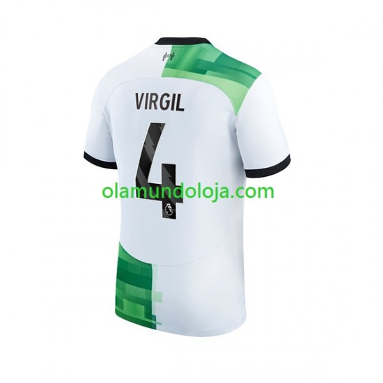 Camisola Liverpool Virgil van Dijk 4 Homem Equipamento Segundo 2023-2024 Manga Curta